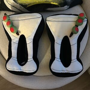 Martini Glass Slippers with Olive Detail